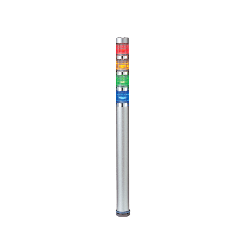 Patlite ME-402A-RYGB 25mm 4-Tier LED Signal Tower, 24V DC, NPN, continuous only, direct mount, clear lens, 200mm long silver aluminum body LED mod: Red, Amber, Green, Blue Patlite ME-402A-RYGB 25mm 4-Tier LED Signal Tower, 24V DC, NPN, continuous only, direct mount, clear lens, 200mm long silver aluminum body LED mod: Red, Amber, Green, Blue