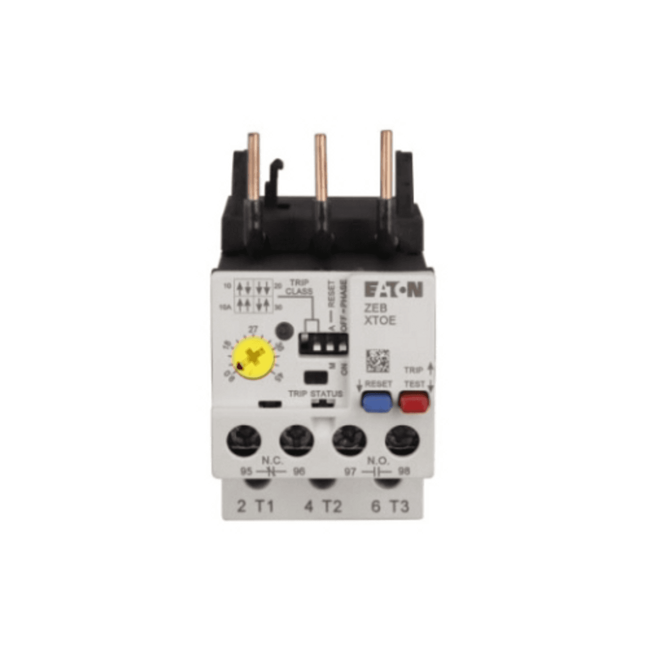 Eaton XTOE045DCS XTOE045DCS Eaton - Eaton C440 electronic overload relay, XT IEC Electronic Overload Relay, 9-45A overload range, 55 mm Frame size, NO-NC contact configuration, Direct to contactor mounting, Selectable - 10A, 10, 20, 30 trip type Eaton XTOE045DCS XTOE045DCS Eaton - Eaton C440 electronic overload relay, XT IEC Electronic Overload Relay, 9-45A overload range, 55 mm Frame size, NO-NC contact configuration, Direct to contactor mounting, Selectable - 10A, 10, 20, 30 trip type