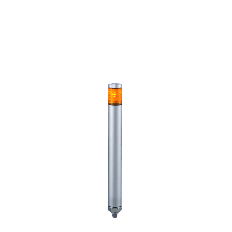 Patlite MP-102C-Y 30mm 1-Tier LED Signal Tower at 24V DC, Direct Mount, M12 connector, Silver Body, LED: Amber Patlite MP-102C-Y 30mm 1-Tier LED Signal Tower at 24V DC, Direct Mount, M12 connector, Silver Body, LED: Amber