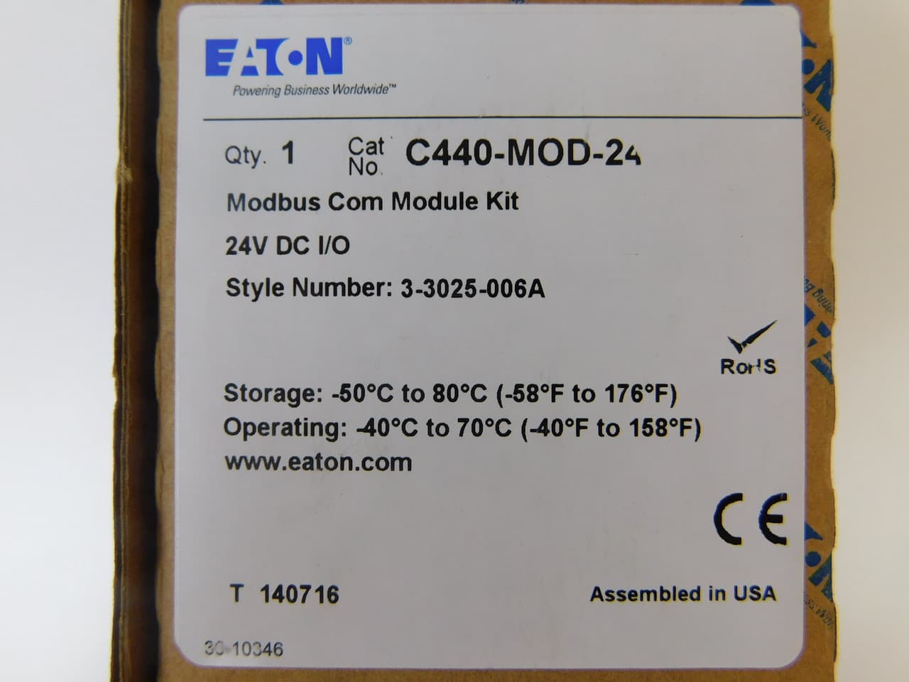 Eaton C440-MOD-24 C440-MOD-24 Eaton - Eaton control product module kit, Modbus communication module kit 24 Eaton C440-MOD-24 C440-MOD-24 Eaton - Eaton control product module kit, Modbus communication module kit 24