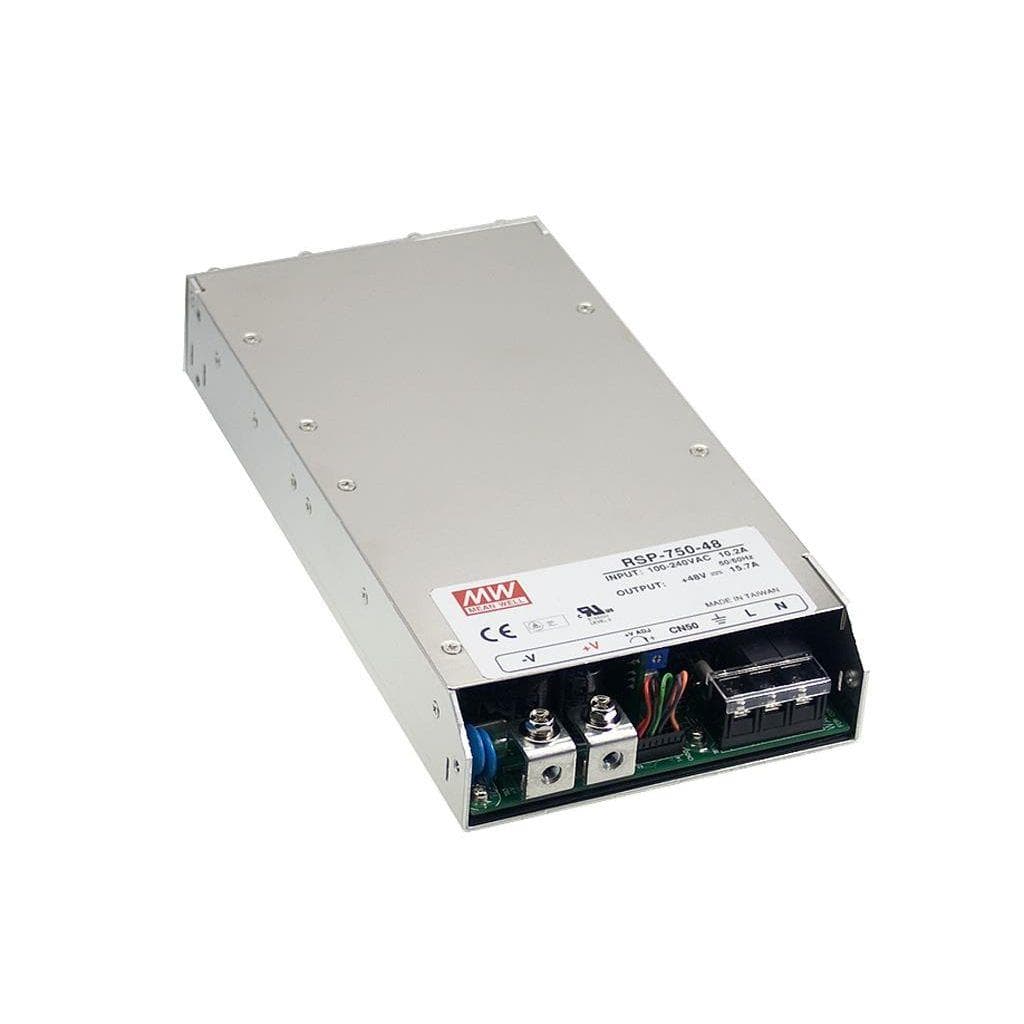 MEAN WELL RSP-750-48 AC-DC Single Output Enclosed power supply; Output 48VDC Single Output at 15.7A; PFC; forced air cooling MEAN WELL RSP-750-48 AC-DC Single Output Enclosed power supply; Output 48VDC Single Output at 15.7A; PFC; forced air cooling