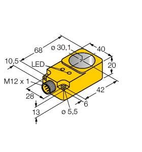 BI30R-Q20-AP6X2-H1741 Part Image. Manufactured by Turck.