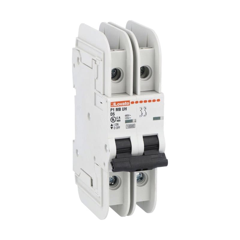 Lovato Electric P1MBUH2PD10 P1MBUH2PD10 Lovato - Miniature circuit breaker, 2P - 10kA. 2 modules, characteristic D, 10A Lovato Electric P1MBUH2PD10 P1MBUH2PD10 Lovato - Miniature circuit breaker, 2P - 10kA. 2 modules, characteristic D, 10A