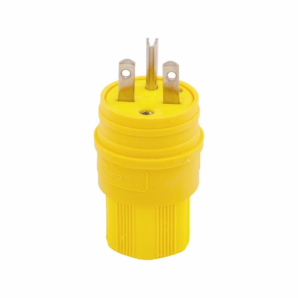 Eaton 14W49 14W49 Eaton - Eaton Arrow Hart watertight straight blade plug,#18-10 AWG,15A,Industrial,250V,Back wire,Yellow,Nickel-plated brass,IP67,Santoprene thermoplastic elastomer,6-15P,Two-pole,three-wire,grounding,Screw,0.30-0.65" in diameter,Thermoplastic,Bulk Eaton 14W49 14W49 Eaton - Eaton Arrow Hart watertight straight blade plug,#18-10 AWG,15A,Industrial,250V,Back wire,Yellow,Nickel-plated brass,IP67,Santoprene thermoplastic elastomer,6-15P,Two-pole,three-wire,grounding,Screw,0.30-0.65" in diameter,Thermoplastic,Bulk