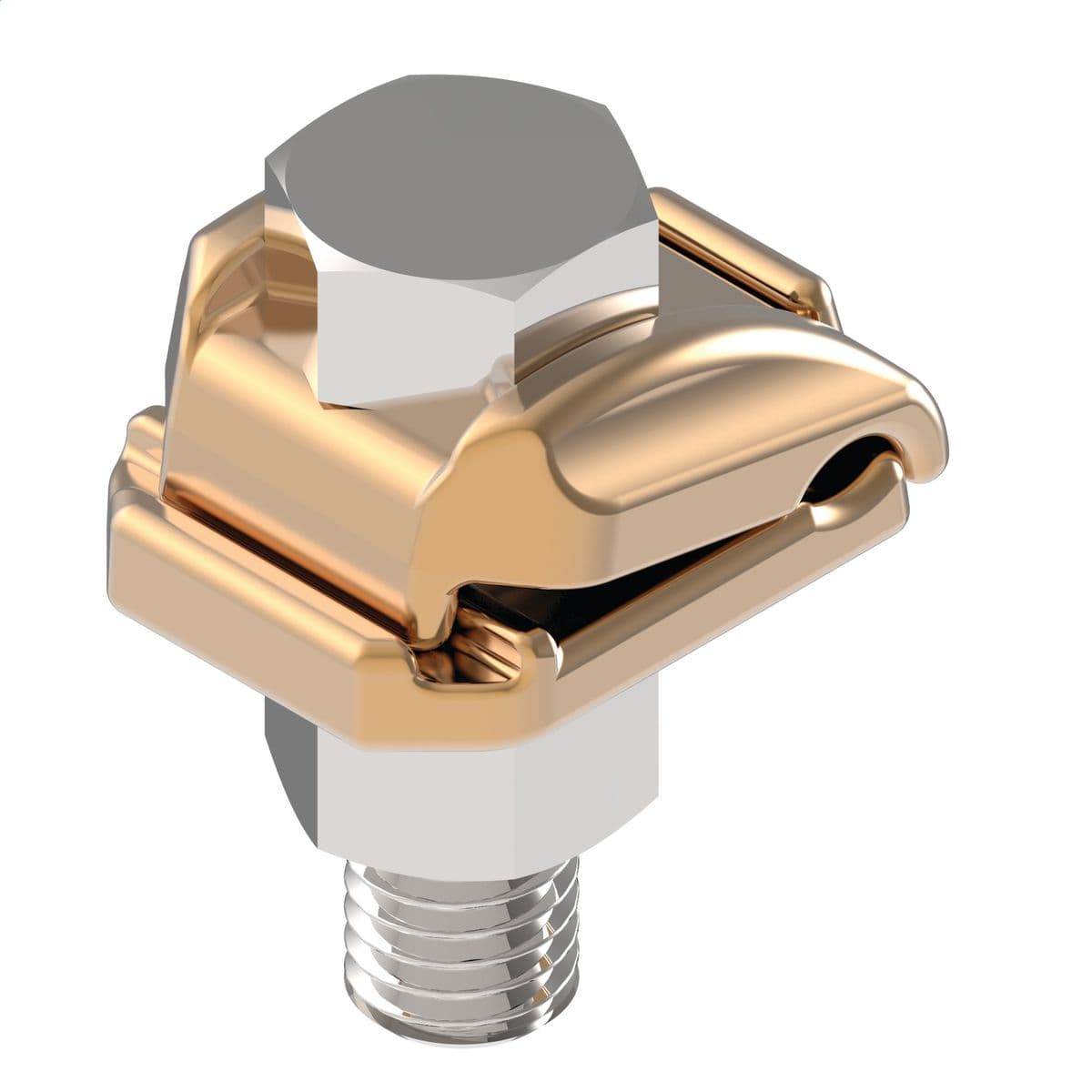 Hubbell GC141A0234 Grounding Clamp, Copper Cable to 3/4" Flat, Two piece clamp. ; Everdur hardware supplied by adding Suffix ED ; Hubbell GC141A0234 Grounding Clamp, Copper Cable to 3/4" Flat, Two piece clamp. ; Everdur hardware supplied by adding Suffix ED ;