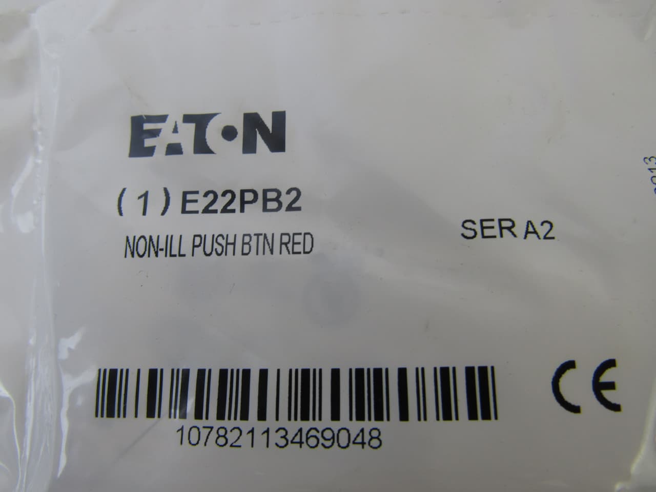 Eaton E22PB2 E22PB2 Eaton - Eaton, Non-metallic Heavy-Duty Pushbutton,Red,Plastic Actuator,Black bezel,1NO,Non-illuminated,Flush mounting,NEMA 3, 3R, 4, 4X, 12, 13,Momentary,22.5 mm,Flush Pushbutton,E22 Series Eaton E22PB2 E22PB2 Eaton - Eaton, Non-metallic Heavy-Duty Pushbutton,Red,Plastic Actuator,Black bezel,1NO,Non-illuminated,Flush mounting,NEMA 3, 3R, 4, 4X, 12, 13,Momentary,22.5 mm,Flush Pushbutton,E22 Series