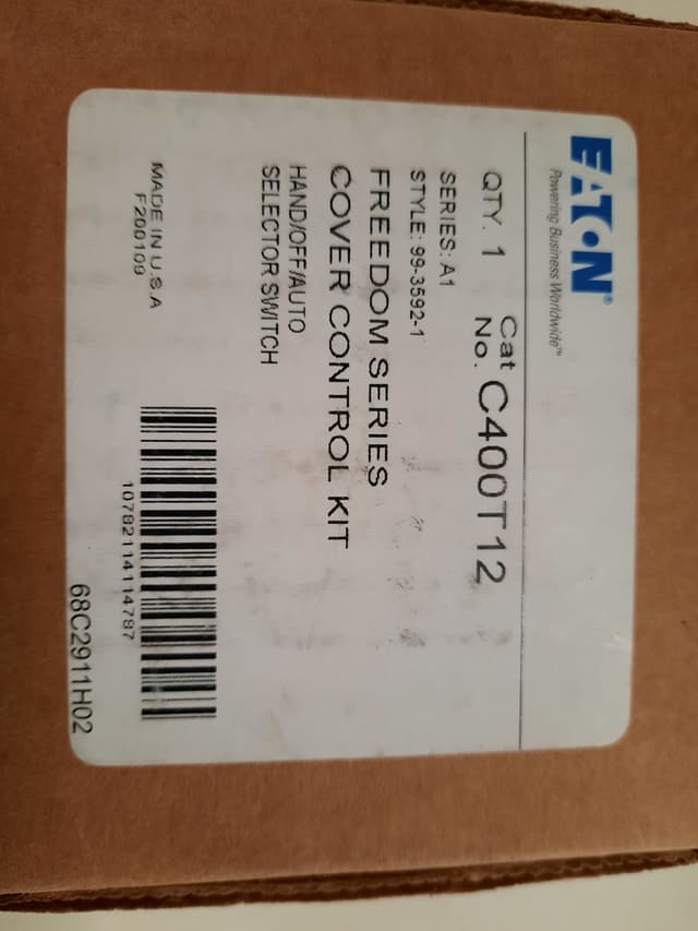 C400T12 Part Image. Manufactured by Eaton.