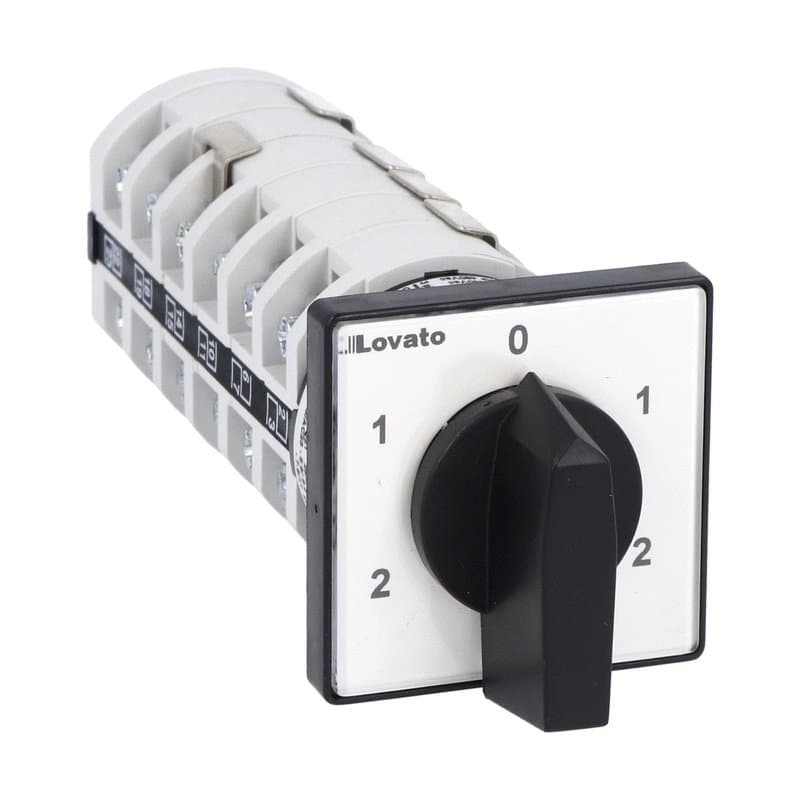 Lovato Electric 7GN2520U 7GN2520U Lovato - Rotary cam switch 7GN series, Dahlander motor 2-speed reversing switch, 25A, for front mounting with black handle, front plate 48X48mm Lovato Electric 7GN2520U 7GN2520U Lovato - Rotary cam switch 7GN series, Dahlander motor 2-speed reversing switch, 25A, for front mounting with black handle, front plate 48X48mm