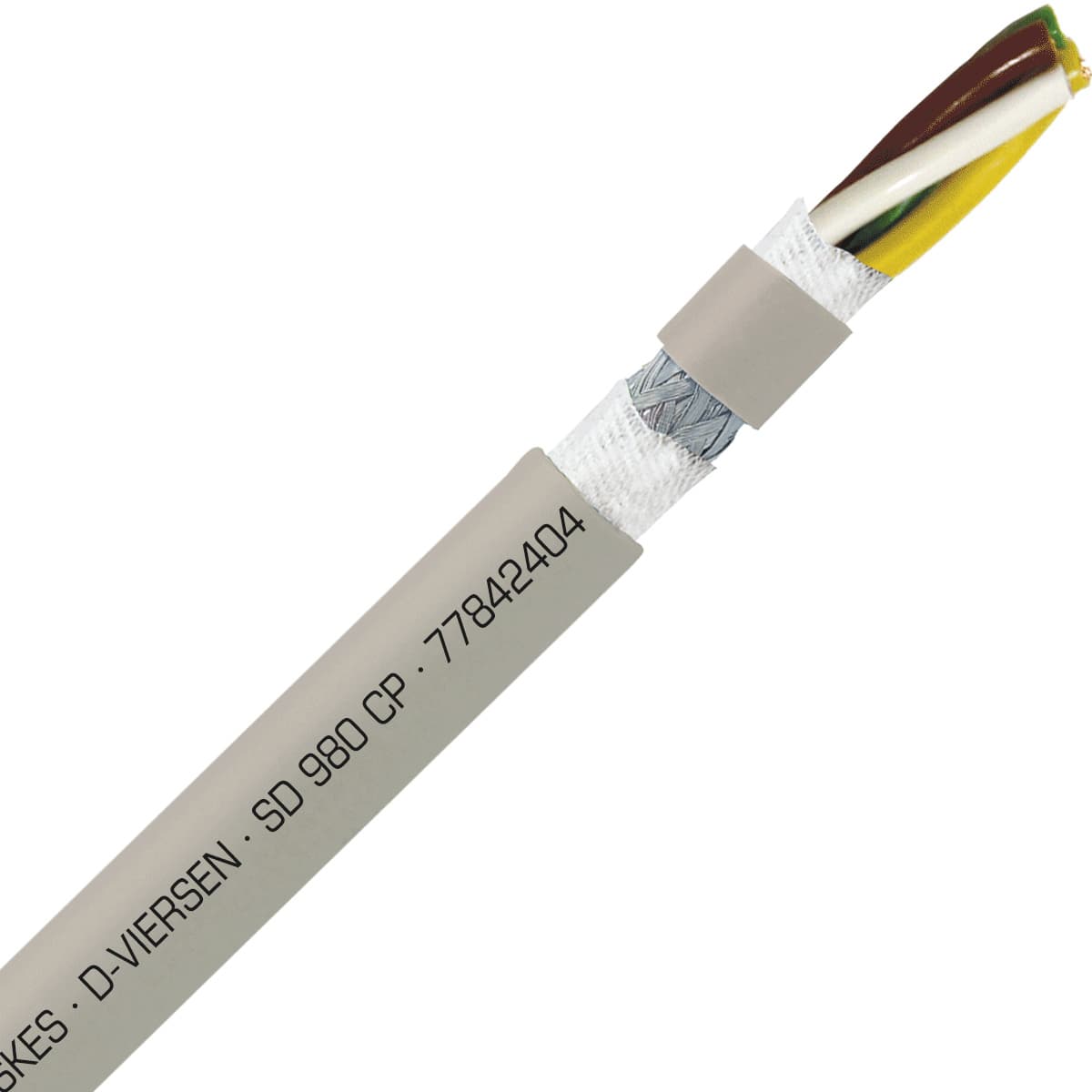 SAB 77842404 SD 980 CP - 24 AWG/4c, shielded halogen-free heavy duty continuous flex PUR data cable, UL, CSA, CE, RoHS SAB 77842404 SD 980 CP - 24 AWG/4c, shielded halogen-free heavy duty continuous flex PUR data cable, UL, CSA, CE, RoHS