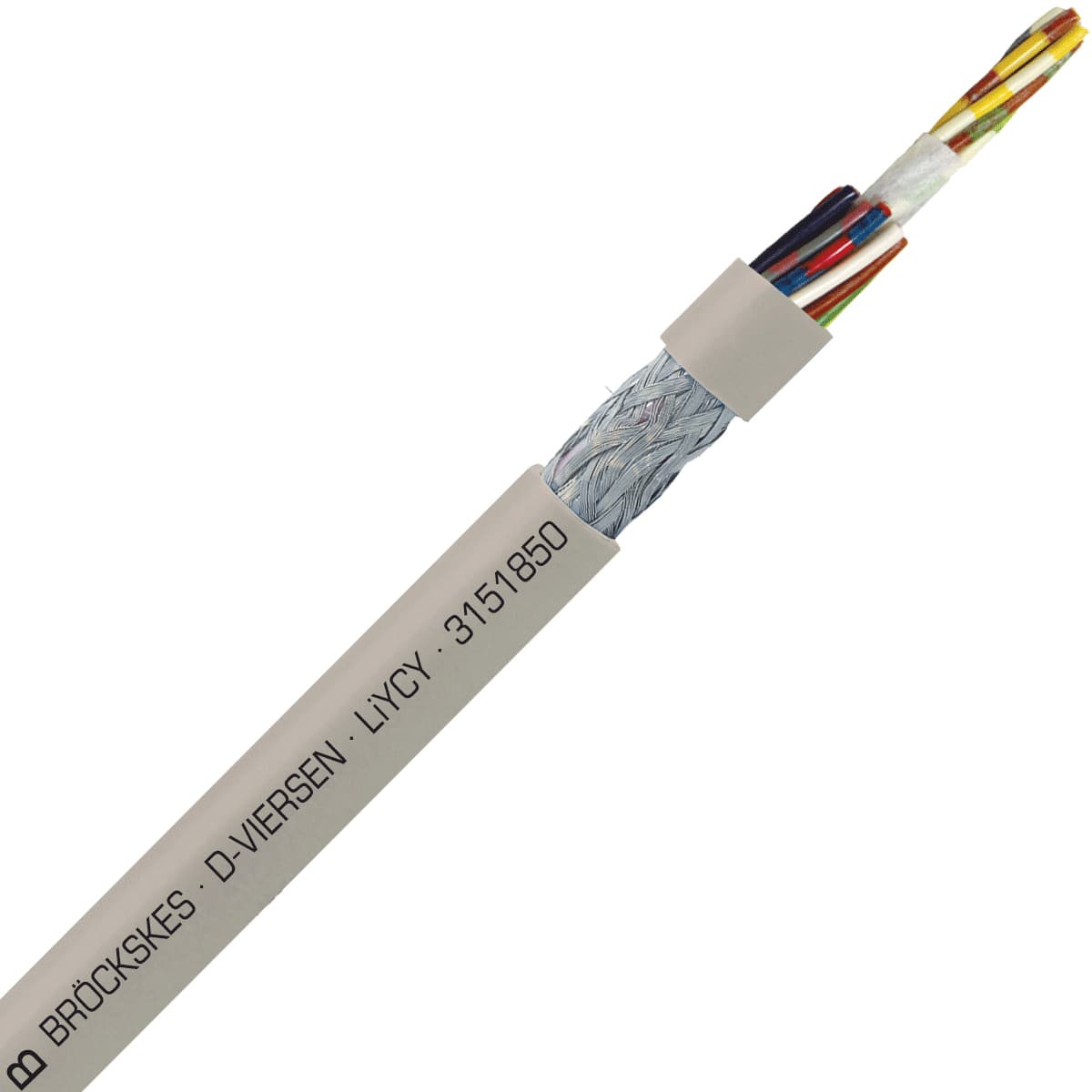 SAB 3151850 LiYCY - 20 AWG/18c, shielded multi-conductor signal and control PVC cable with DIN color code SAB 3151850 LiYCY - 20 AWG/18c, shielded multi-conductor signal and control PVC cable with DIN color code