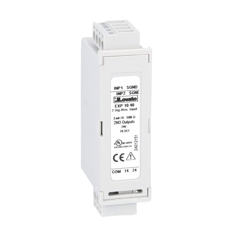 Lovato Electric EXP1040 EXP1040 Lovato - Expansion module EXP series for flush-mount products, 2 digital/resistive inputs, 2 static outputs Lovato Electric EXP1040 EXP1040 Lovato - Expansion module EXP series for flush-mount products, 2 digital/resistive inputs, 2 static outputs