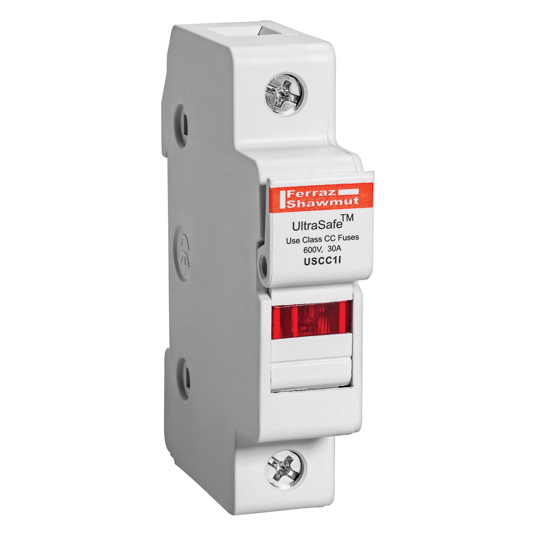 Mersen USCC1I USCC1I Mersen - Fuse Holder UltraSafe™ 600VAC 600VDC Class CC 30A 1-Pole LED Pressure Plate IP65 Mersen USCC1I USCC1I Mersen - Fuse Holder UltraSafe™ 600VAC 600VDC Class CC 30A 1-Pole LED Pressure Plate IP65