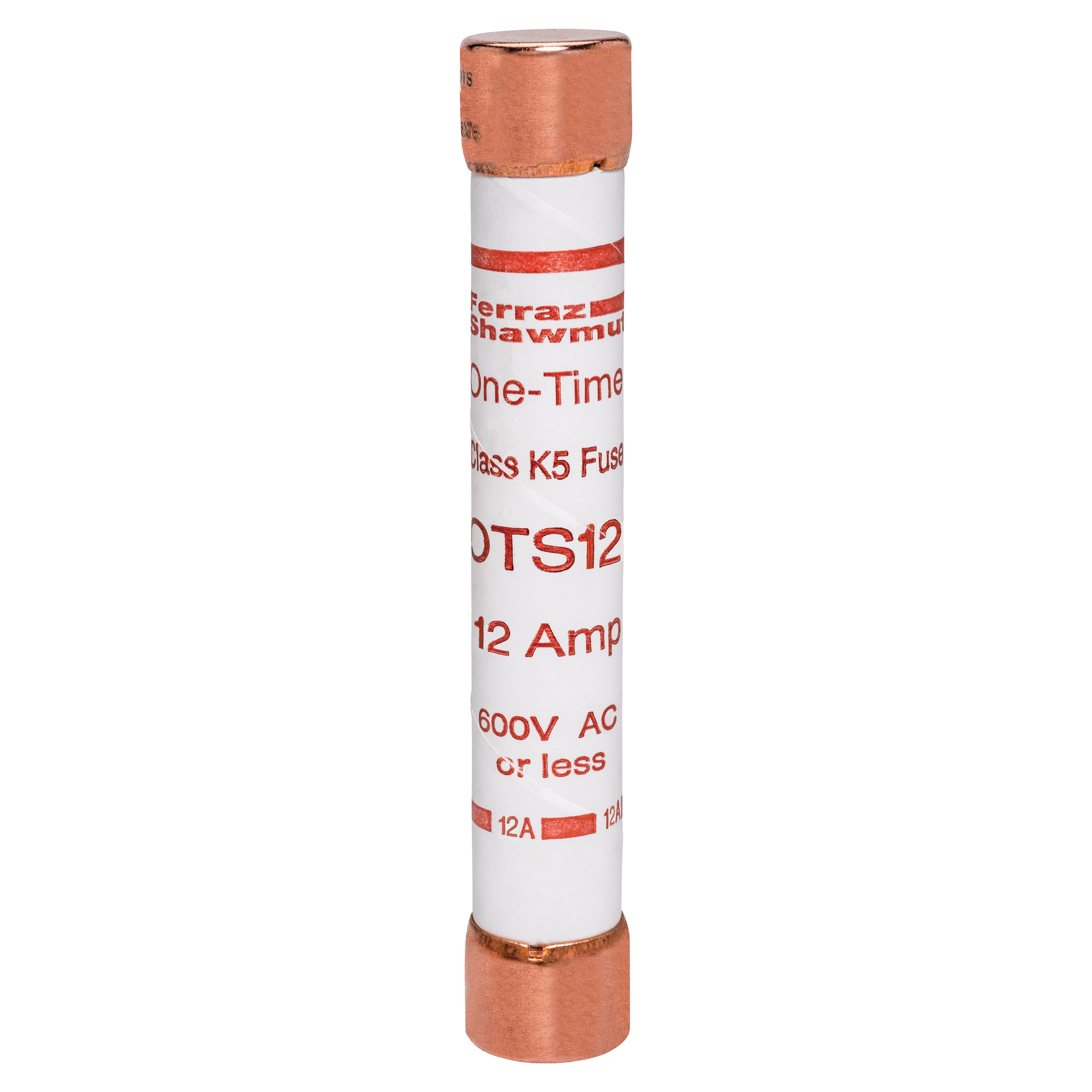 Mersen OTS12 OTS12 Mersen - Fuse OTS - Class K5 - Fast-Acting 600VAC 300VDC 12A Ferrule Amp-Trap® Mersen OTS12 OTS12 Mersen - Fuse OTS - Class K5 - Fast-Acting 600VAC 300VDC 12A Ferrule Amp-Trap®