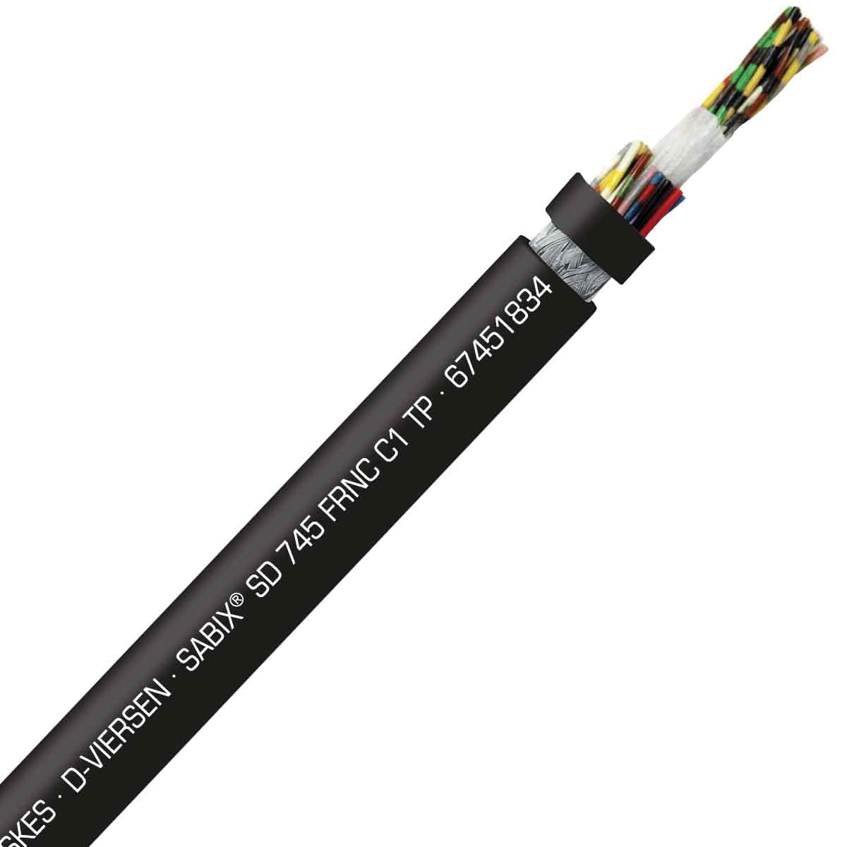 SAB 67451834 SABIX SD 745 C FRNC C1 TP - 22 AWG/18pr, shielded halogen-free flame retardant continuous flex data cable, CE, RoHS SAB 67451834 SABIX SD 745 C FRNC C1 TP - 22 AWG/18pr, shielded halogen-free flame retardant continuous flex data cable, CE, RoHS