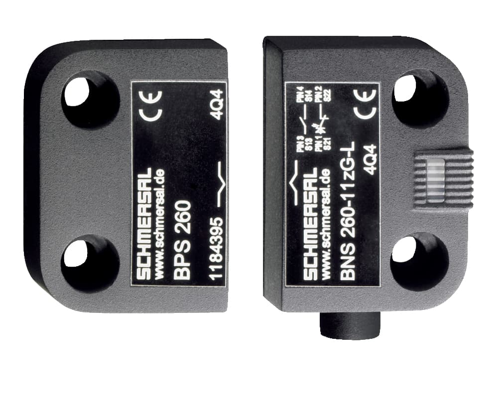 Schmersal BNS 260-02/01Z-R 5,0M Safety sensors; Magnetic safety sensors; Thermoplastic enclosure; Small body; Concealed mounting possible; 26 mm x 36 mm x 13 mm; Long life; no mechanical wear; Insensitive to transverse misalignment; Insensitive to soiling Schmersal BNS 260-02/01Z-R 5,0M Safety sensors; Magnetic safety sensors; Thermoplastic enclosure; Small body; Concealed mounting possible; 26 mm x 36 mm x 13 mm; Long life; no mechanical wear; Insensitive to transverse misalignment; Insensitive to soiling