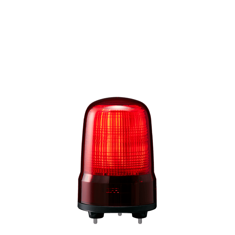 Patlite SL08-M1JN-R 80mm, Flashing Signal Beacon, 12-24V DC, 3-Screw Mount with Cable, No Buzzer, Red LED Patlite SL08-M1JN-R 80mm, Flashing Signal Beacon, 12-24V DC, 3-Screw Mount with Cable, No Buzzer, Red LED