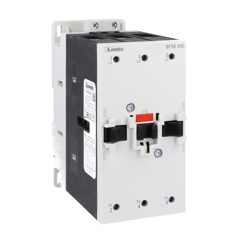 Lovato Electric BF9500E230 BF9500E230 Lovato - Three-pole contactor, IEC operating current Ie (AC3) = 95A, AC/DC coil, 100...250VAC/DC Lovato Electric BF9500E230 BF9500E230 Lovato - Three-pole contactor, IEC operating current Ie (AC3) = 95A, AC/DC coil, 100...250VAC/DC