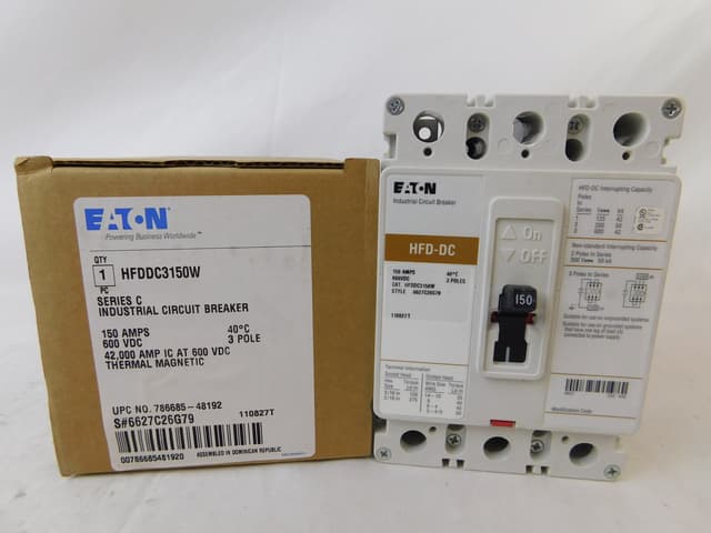 HFDDC3150W Part Image. Manufactured by Eaton.
