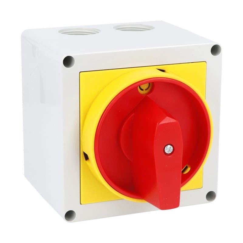 Lovato Electric 7GN4091P25 7GN4091P25 Lovato - Enclosed rotary cam switch 7GN series, ON-OFF switch 2 poles 40A in plastic enclosure 110X110mm with red/yellow handle Lovato Electric 7GN4091P25 7GN4091P25 Lovato - Enclosed rotary cam switch 7GN series, ON-OFF switch 2 poles 40A in plastic enclosure 110X110mm with red/yellow handle