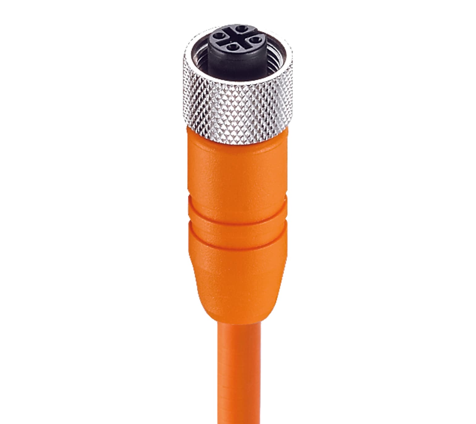 Belden 586 M12 Standard Sensor/Actuator Single-Ended Cordset: Female, straight, 4-pin, A-coded, shielded, orange body, 50 V AC / 60 V DC, 4 A; PVC orange cable, 4-wires, 0.34 mm², RKTS 4-182/30 M, 30 m, 4 A Belden 586 M12 Standard Sensor/Actuator Single-Ended Cordset: Female, straight, 4-pin, A-coded, shielded, orange body, 50 V AC / 60 V DC, 4 A; PVC orange cable, 4-wires, 0.34 mm², RKTS 4-182/30 M, 30 m, 4 A