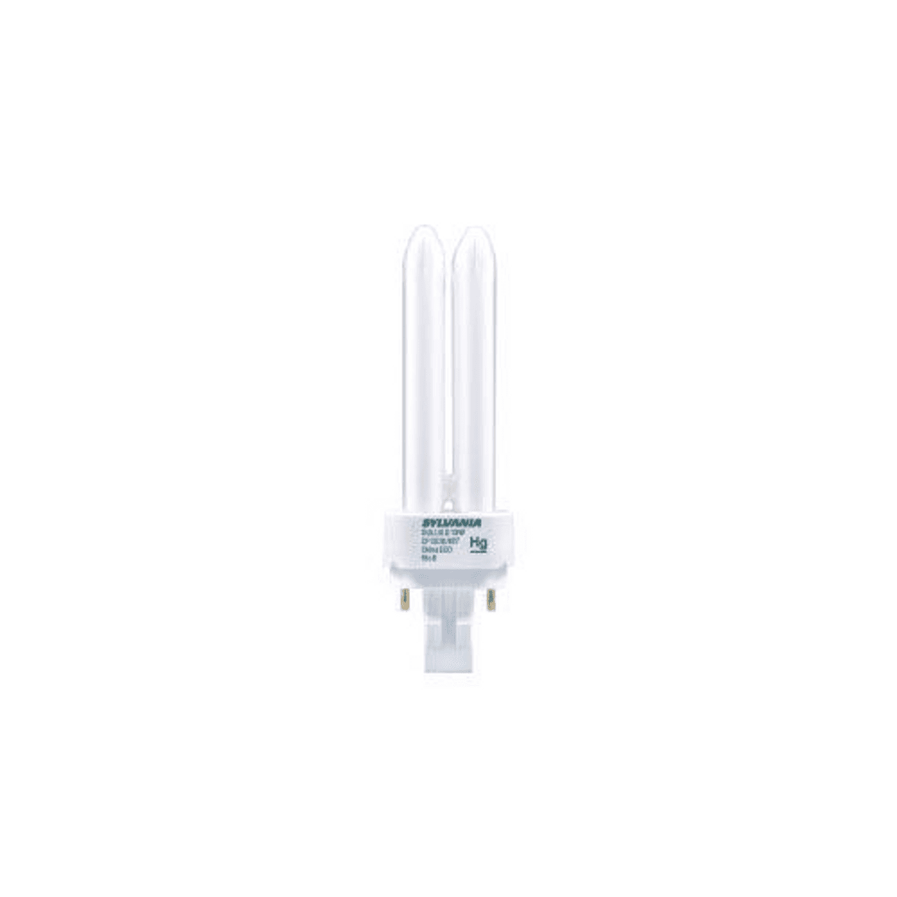 Sylvania 20668 5.8" L, 18 W, 1150 Lumen, 4100 K, 82 CRI, 20000 Hr Life, 4-Pin G24Q-2, T4, Lead-Free, DULUX D/E, Double Tube, Compact Fluorescent Lamp Sylvania 20668 5.8" L, 18 W, 1150 Lumen, 4100 K, 82 CRI, 20000 Hr Life, 4-Pin G24Q-2, T4, Lead-Free, DULUX D/E, Double Tube, Compact Fluorescent Lamp