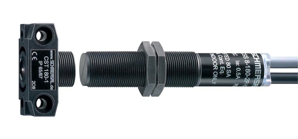 Schmersal CSS 8-180-2P-E-L Safety sensors; Electronic safety sensors; Pre-wired cable 4-pole; Thermoplastic enclosure; Electronic contact-free, coded system; Misaligned actuation possible; High repeat accuracy of the switching points; Max. length of the sensor chain 200 m; Early wa Schmersal CSS 8-180-2P-E-L Safety sensors; Electronic safety sensors; Pre-wired cable 4-pole; Thermoplastic enclosure; Electronic contact-free, coded system; Misaligned actuation possible; High repeat accuracy of the switching points; Max. length of the sensor chain 200 m; Early wa
