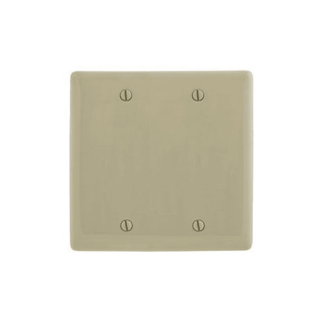 Hubbell NP23I Wallplates and Box Covers, Wallplate, Nylon, 2-Gang, 2) Blank, Box Mount, Ivory ; Reinforcement ribs for extra strength ; High-impact, self-extinguishing nylon material ; Captive screw feature holds mounting screw in place ; Standard Size is 1/8" larger Hubbell NP23I Wallplates and Box Covers, Wallplate, Nylon, 2-Gang, 2) Blank, Box Mount, Ivory ; Reinforcement ribs for extra strength ; High-impact, self-extinguishing nylon material ; Captive screw feature holds mounting screw in place ; Standard Size is 1/8" larger