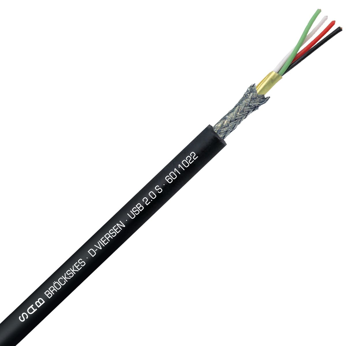 SAB 6011022 USB 2.0 S - (2 x 0.22 mm²) ST + 2 x 0.50 mm², continuous flex USB 2.0 cable for track, CE, RoHS SAB 6011022 USB 2.0 S - (2 x 0.22 mm²) ST + 2 x 0.50 mm², continuous flex USB 2.0 cable for track, CE, RoHS