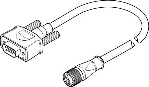 Festo 550748 encoder cable NEBM-M12G8-E-5-S1G9 Suitable for servo motor EMMS-ST-... Cable identification: Without inscription label holder, Electrical connection 1, function: Field device side, Electrical connection 1, design: Round, Electrical connection 1, connectio Festo 550748 encoder cable NEBM-M12G8-E-5-S1G9 Suitable for servo motor EMMS-ST-... Cable identification: Without inscription label holder, Electrical connection 1, function: Field device side, Electrical connection 1, design: Round, Electrical connection 1, connectio