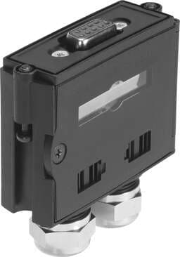 Festo 573695 multi-pin plug socket NECA-S1G9-P9-MP5 Mounting type: with through hole, Product weight: 60 g, Electrical connection 1: Socket, sub-D, 9-pin, Electrical connection 2: Screw terminal, 9-pin, Operating voltage range DC: 21,6 - 26,4 V Festo 573695 multi-pin plug socket NECA-S1G9-P9-MP5 Mounting type: with through hole, Product weight: 60 g, Electrical connection 1: Socket, sub-D, 9-pin, Electrical connection 2: Screw terminal, 9-pin, Operating voltage range DC: 21,6 - 26,4 V