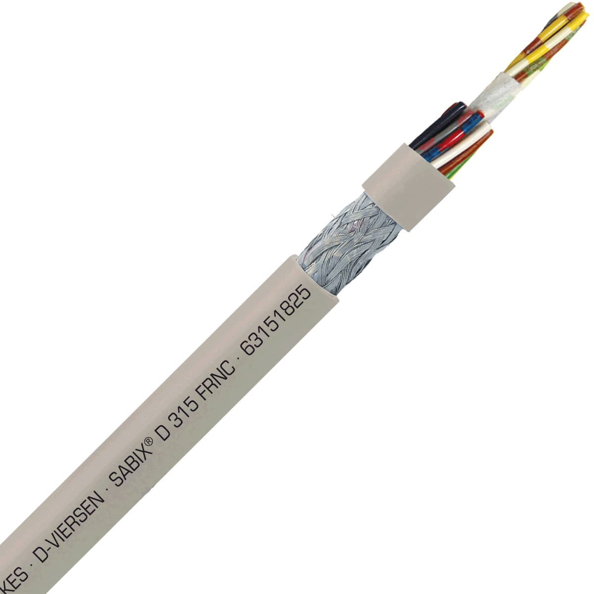 SAB 63151825 SABIX D 315 FRNC -24 AWG/18c, halogen-free flame retardant flexible SABIX data cable, CE, RoHS SAB 63151825 SABIX D 315 FRNC -24 AWG/18c, halogen-free flame retardant flexible SABIX data cable, CE, RoHS