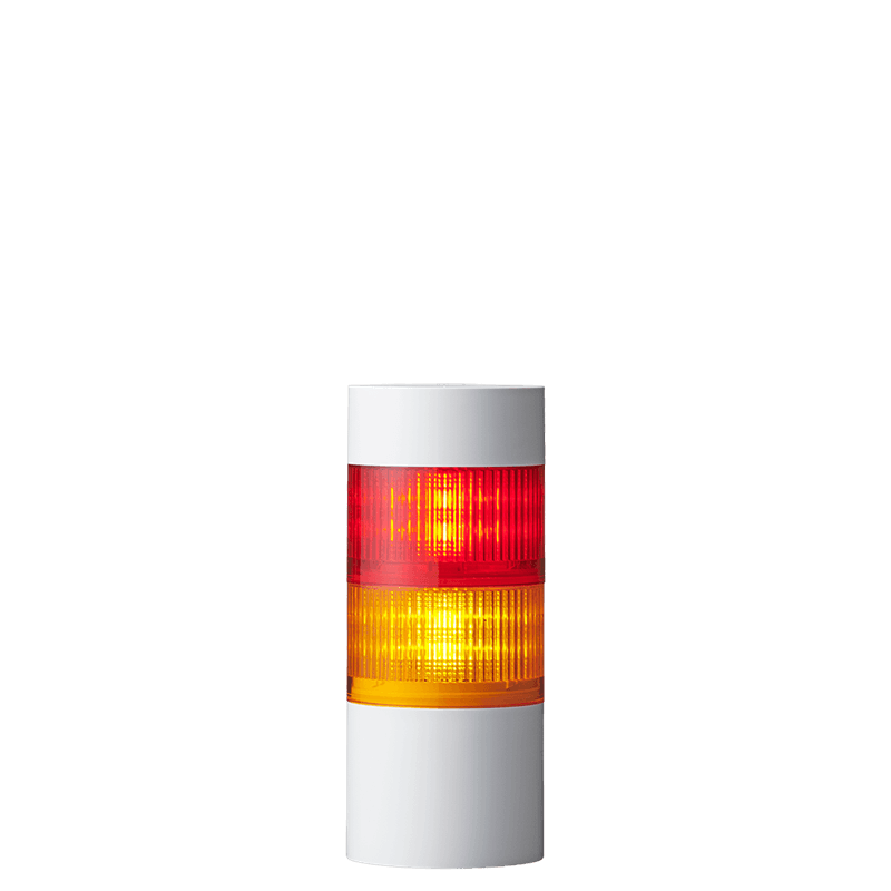 Patlite LR10-202WJBW-RY 2-tier Red Amber LED, 100mm Washdown Safe Signal Tower with Buzzer for Direct Mount with Cable Patlite LR10-202WJBW-RY 2-tier Red Amber LED, 100mm Washdown Safe Signal Tower with Buzzer for Direct Mount with Cable
