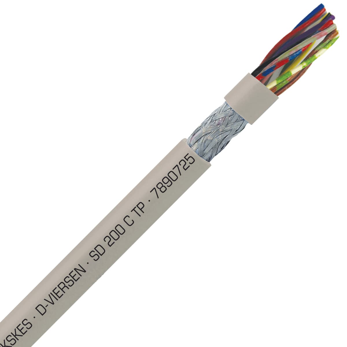 SAB 7890725 SD 200 C TP - 24 AWG/7 pr, shielded halogen free continuous flex oil resistant paired data cable, CE, RoHS SAB 7890725 SD 200 C TP - 24 AWG/7 pr, shielded halogen free continuous flex oil resistant paired data cable, CE, RoHS