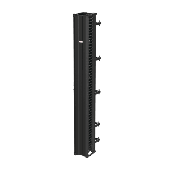 Hoffman DV10D8 CableTek Vertical Cable Manager, 10.00x96.00, Black, Composite, Double Hoffman DV10D8 CableTek Vertical Cable Manager, 10.00x96.00, Black, Composite, Double