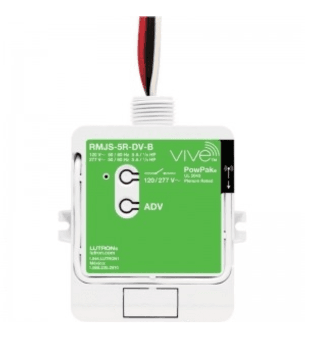 Lutron RMJS-5R-DV-B Lutron RMJS-5R-DV-B Vive PowPak Relay Module with Softswitch, 120/277V Lutron RMJS-5R-DV-B Lutron RMJS-5R-DV-B Vive PowPak Relay Module with Softswitch, 120/277V