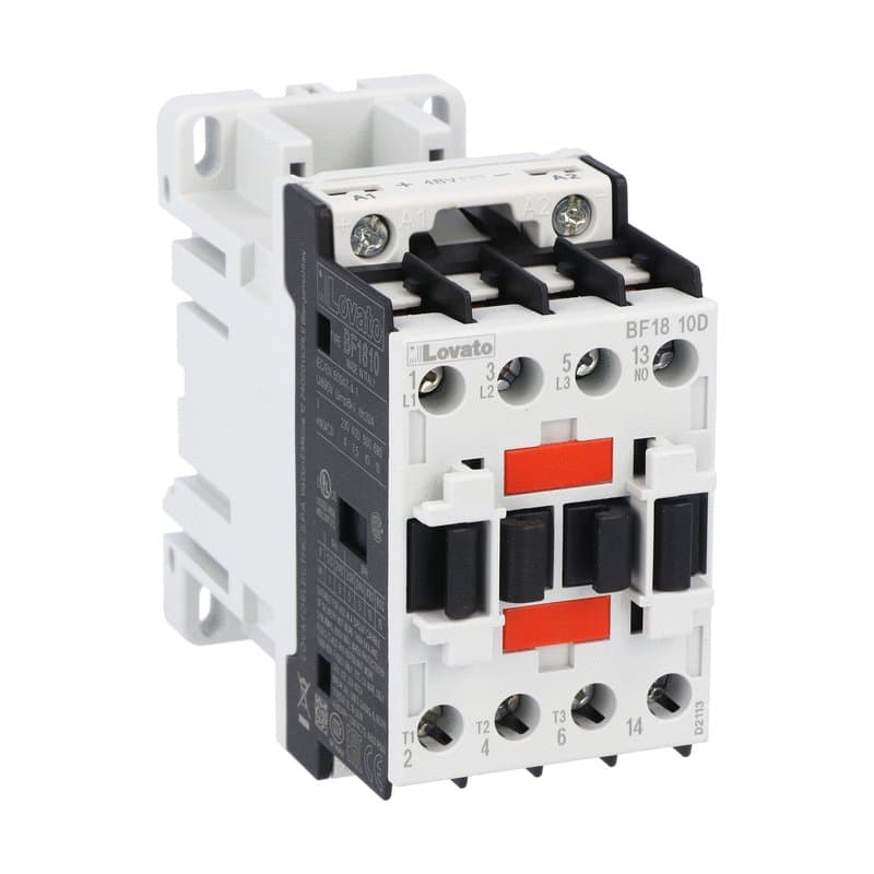 Lovato Electric BF1810D060 BF1810D060 Lovato - Three-pole contactor, IEC operating current Ie (AC3) = 18A, DC coil, 60VDC, 1NO auxiliary contact Lovato Electric BF1810D060 BF1810D060 Lovato - Three-pole contactor, IEC operating current Ie (AC3) = 18A, DC coil, 60VDC, 1NO auxiliary contact