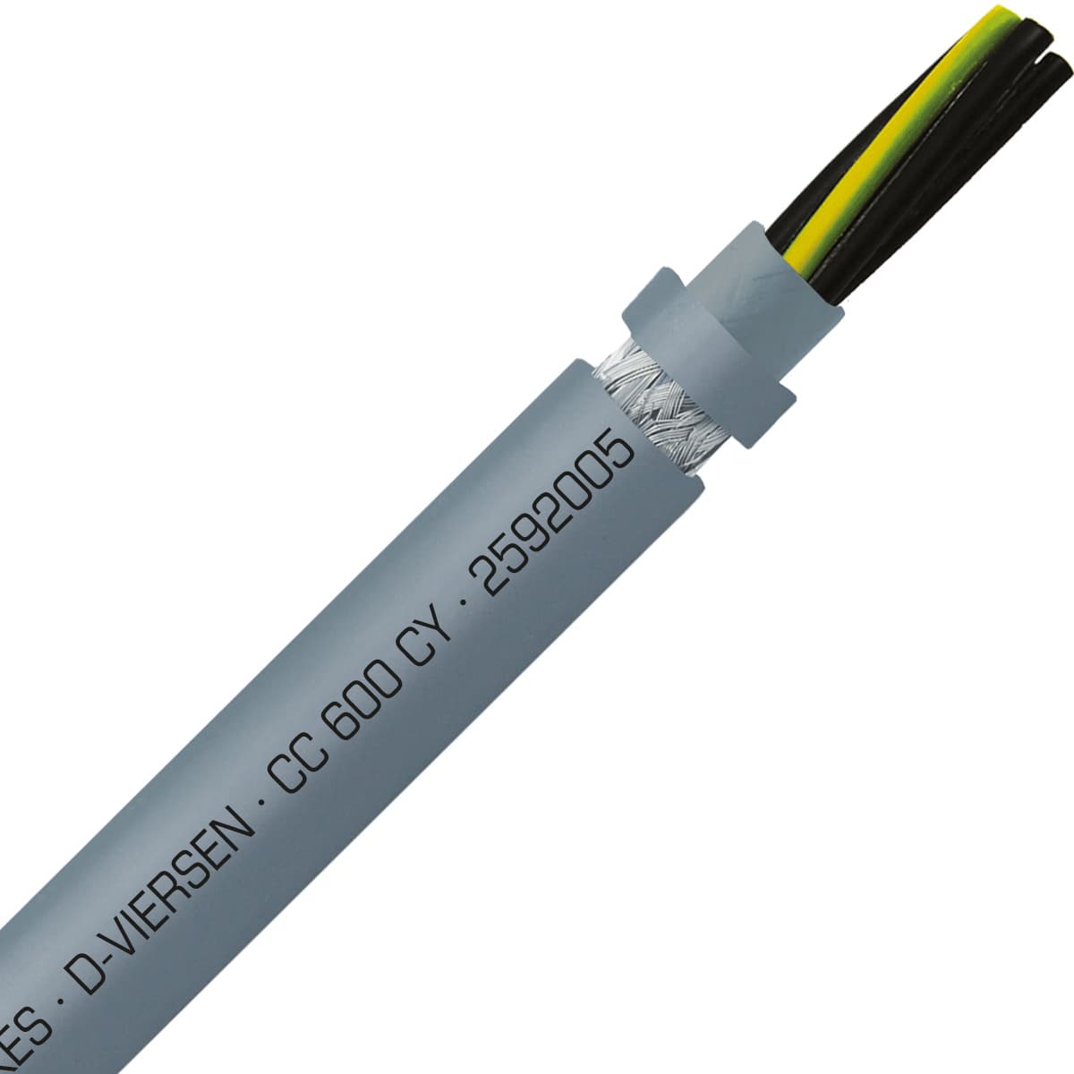 SAB 2592005 CC 600 CY - 20 AWG/5c, shielded oil resistant PVC flexible control cable, 600V, UL, CSA, VDE, CE, RoHS SAB 2592005 CC 600 CY - 20 AWG/5c, shielded oil resistant PVC flexible control cable, 600V, UL, CSA, VDE, CE, RoHS