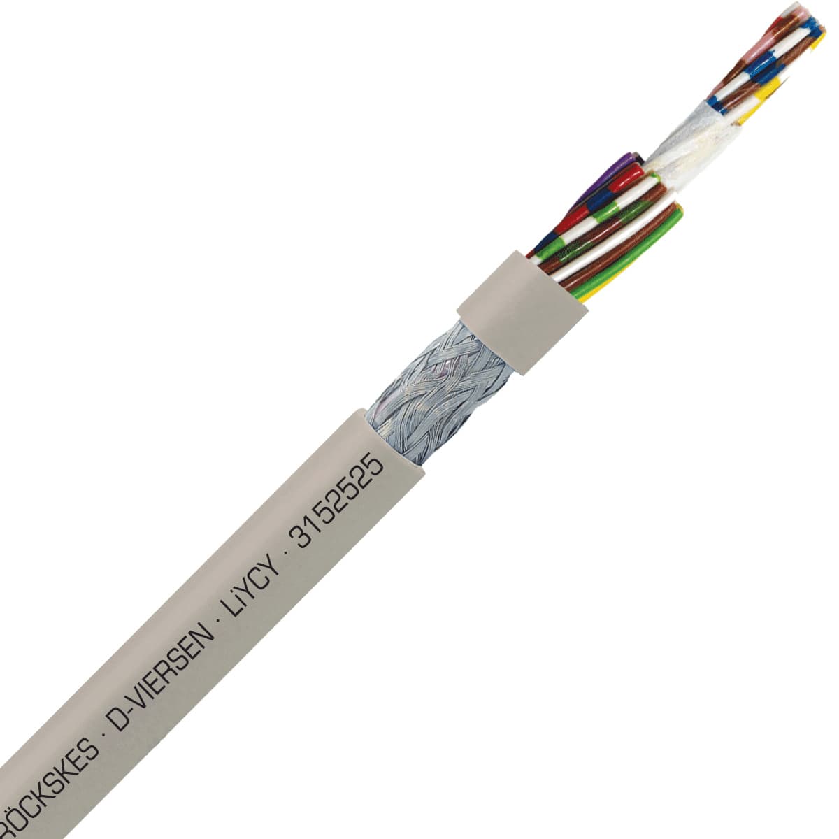 SAB 3152525 LiYCY - 24 AWG/25c, shielded multi-conductor signal and control PVC cable with DIN color code SAB 3152525 LiYCY - 24 AWG/25c, shielded multi-conductor signal and control PVC cable with DIN color code