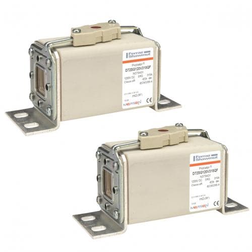 Mersen K079428 K079428 Mersen - Square Body High-Speed Fuse Protistor® Size 72 aR 1200VDC IEC 160A With Striker L Brackets Mersen K079428 K079428 Mersen - Square Body High-Speed Fuse Protistor® Size 72 aR 1200VDC IEC 160A With Striker L Brackets