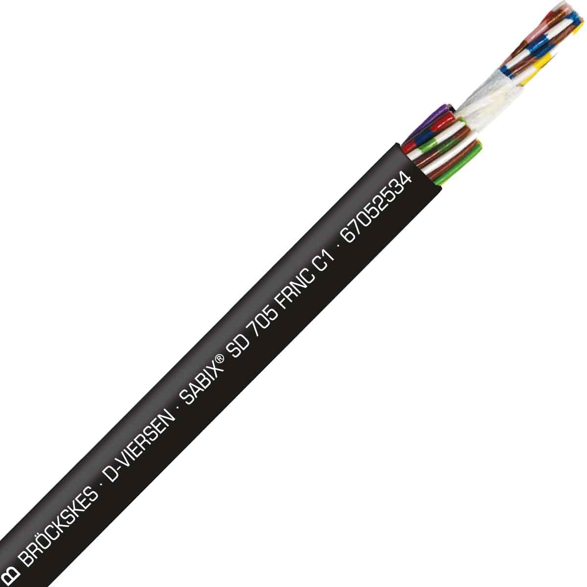 SAB 67052534 SABIX SD 705 FRNC C1 -22 AWG/25c, halogen-free flame retardant continuous flex data cable, CE, RoHS SAB 67052534 SABIX SD 705 FRNC C1 -22 AWG/25c, halogen-free flame retardant continuous flex data cable, CE, RoHS