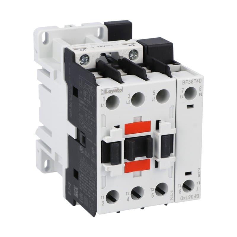 Lovato Electric BF38T4D060 BF38T4D060 Lovato - Four-pole contactor, IEC operating current Ith (AC1) = 56A, DC coil, 60VDC Lovato Electric BF38T4D060 BF38T4D060 Lovato - Four-pole contactor, IEC operating current Ith (AC1) = 56A, DC coil, 60VDC