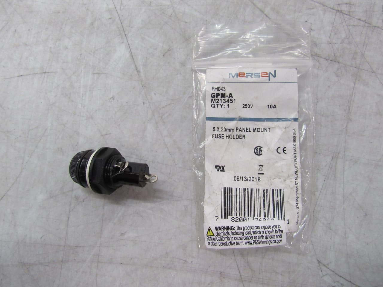 Mersen GPM-A 250 V, 10 A, Soldered Terminal, 5 MM x 20 MM Fuse, Finger-Grip/Screw-In Cap Mersen GPM-A 250 V, 10 A, Soldered Terminal, 5 MM x 20 MM Fuse, Finger-Grip/Screw-In Cap