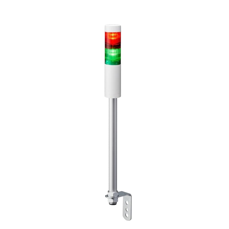 Patlite LR4-202LJNW-RG 40mm diameter UL CE IP54 24V DC, Pole Mount with/L-bracket/Cable, No Flashing/Buzzer, Off-white, Red/Green Module Patlite LR4-202LJNW-RG 40mm diameter UL CE IP54 24V DC, Pole Mount with/L-bracket/Cable, No Flashing/Buzzer, Off-white, Red/Green Module