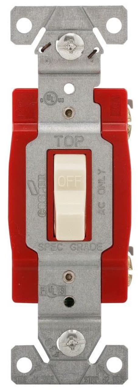 Hubbell 1221GY Switches and Lighting Controls, Hubbell- PRO Series, Toggle Switches, General Purpose AC, Single Pole, 20A 120/277V AC, Back and SideWired, Gray ; Steel, zinc plated bridge is corrosion resistant ; Color Coded by Amperage makes inspection easy even when Hubbell 1221GY Switches and Lighting Controls, Hubbell- PRO Series, Toggle Switches, General Purpose AC, Single Pole, 20A 120/277V AC, Back and SideWired, Gray ; Steel, zinc plated bridge is corrosion resistant ; Color Coded by Amperage makes inspection easy even when