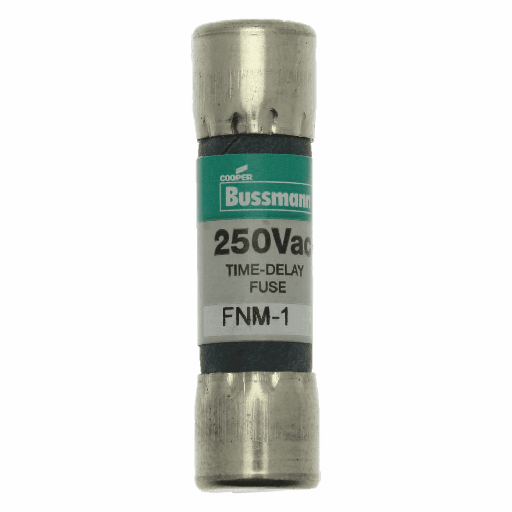 Cooper Bussmann FNM-1 FNM-1 Cooper Bussmann - Eaton Bussmann series FNM fuse, Time-delay Midget fuse, 1 A, Dual, Non-indicating, Ferrule end x ferrule end, 35 AIC at 250 Vac,10 kAIC at 125 Vac, Nickel-plated bronze endcap, Standard, 250 V Cooper Bussmann FNM-1 FNM-1 Cooper Bussmann - Eaton Bussmann series FNM fuse, Time-delay Midget fuse, 1 A, Dual, Non-indicating, Ferrule end x ferrule end, 35 AIC at 250 Vac,10 kAIC at 125 Vac, Nickel-plated bronze endcap, Standard, 250 V