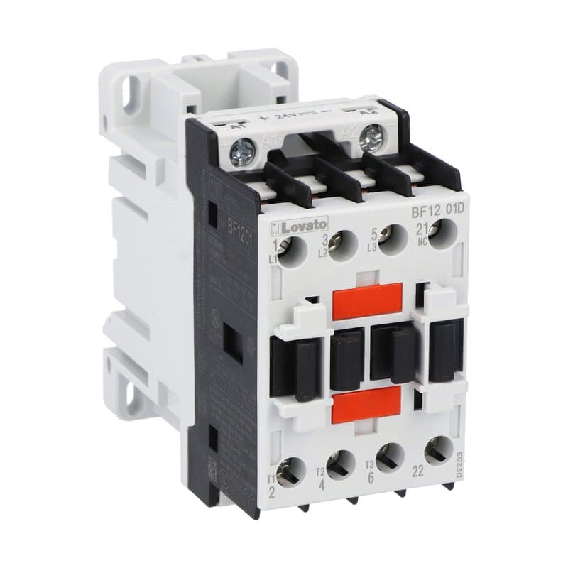 Lovato Electric BF1201D110 BF1201D110 Lovato - Three-pole contactor, IEC operating current Ie (AC3) = 12A, DC coil, 110VDC, 1NC auxiliary contact Lovato Electric BF1201D110 BF1201D110 Lovato - Three-pole contactor, IEC operating current Ie (AC3) = 12A, DC coil, 110VDC, 1NC auxiliary contact