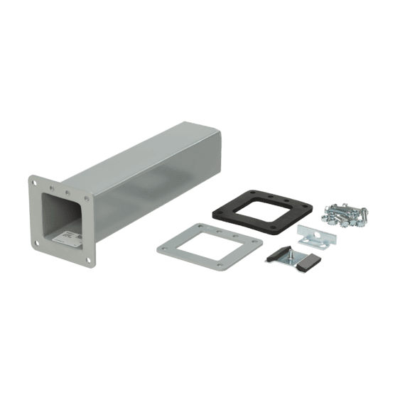 Hoffman F88LX Cut-Off Fitting, Non-Lay-In, 8.00x8.00, Gray, Steel Hoffman F88LX Cut-Off Fitting, Non-Lay-In, 8.00x8.00, Gray, Steel