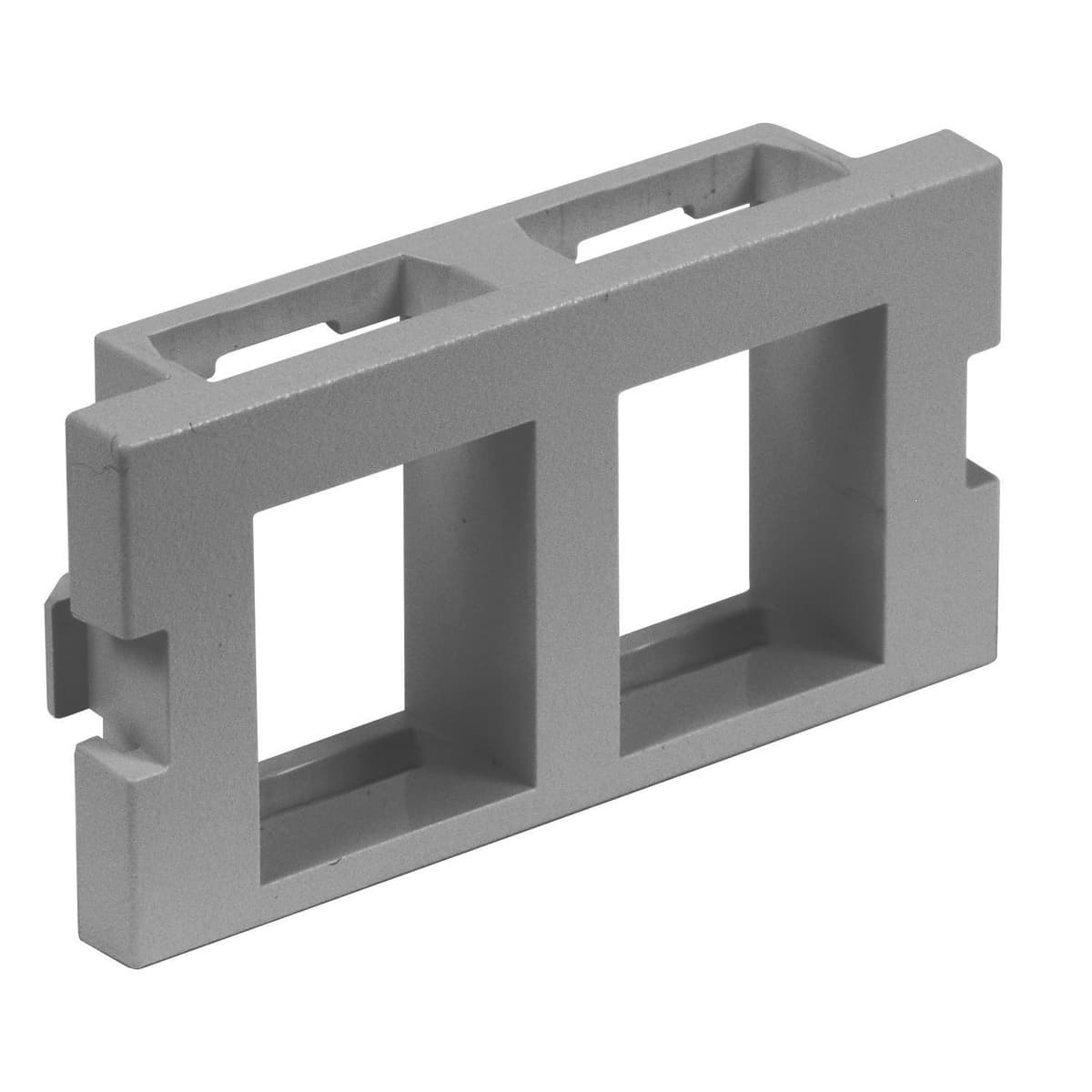 Hubbell IM2K1GY Audio/Video Unloaded Module, Keystone, 2-Port, Flat, 1 Unit, Gray ; 2-Port Keystone Module Hubbell IM2K1GY Audio/Video Unloaded Module, Keystone, 2-Port, Flat, 1 Unit, Gray ; 2-Port Keystone Module
