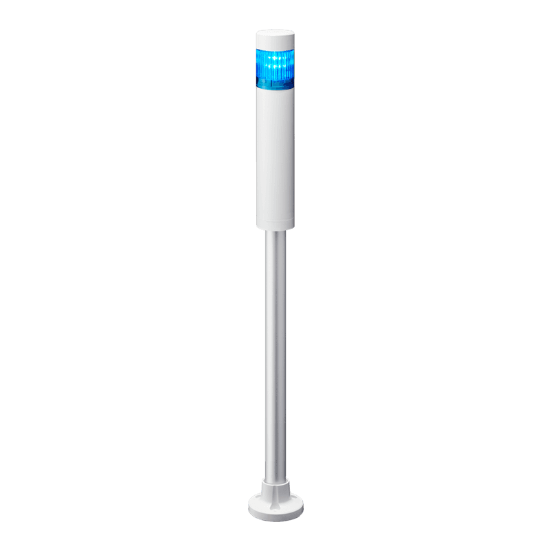 Patlite LR4-1M2PJNW-B 40mm, 1-tier Signal Tower, 100-240V AC, Pole Mount with Circular Bracket and Cable, No Flashing/Buzzer, Off-white body, Blue LED Module Patlite LR4-1M2PJNW-B 40mm, 1-tier Signal Tower, 100-240V AC, Pole Mount with Circular Bracket and Cable, No Flashing/Buzzer, Off-white body, Blue LED Module
