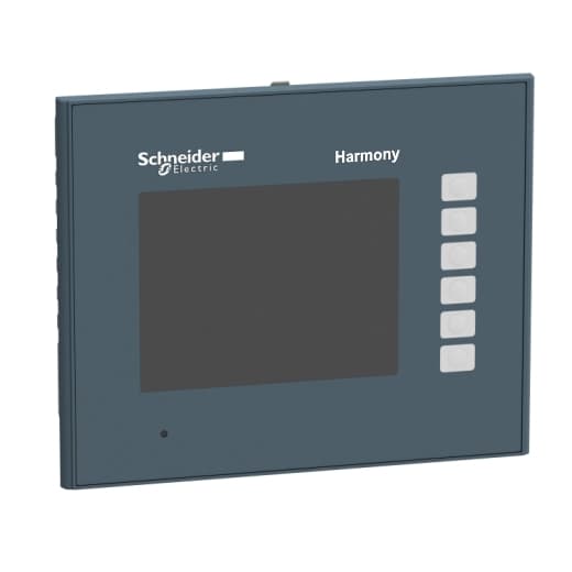 Schneider Electric HMIGTO1300FC Schneider Electric HMIGTO1300FC is a coated operator dialogue touchscreen HMI/Programmable Terminal (PT) featuring a Schneider Electric logo, equipped with 6 function keys and capable of managing 32 groups of 64 recipes, totaling up to 1024 ingredients. It includes recipe curves, a log alarm log, and a built-in real-time clock. For connectivity, it offers a USB mini-B port, a USB type A port, an RJ45 port, and a 9-pin D-Sub connector. It supports multiple communication protocols, including Modbus, Modbus TCP/IP, Uni-TE, RS-232C, RS-485, and Ethernet TCP/IP. The device operates on a 24Vdc supply voltage and is designed for flush mounting. It operates within an ambient air temperature range of 0 to +50°C and offers a degree of protection rated at IP65, IP67, and NEMA 4X. The HMIGTO1300FC has a memory capacity of 64MB for applications and features a 3.5" QVGA TFT 65K color display with LED backlight, supporting a pixel count of 320x240 pixels. It is designed to operate within an ambient air temperature range for storage of -20 to +60°C and runs on the Magelis Operating System. The electrical durability of its backlight is rated at 50,000 hours. Schneider Electric HMIGTO1300FC Schneider Electric HMIGTO1300FC is a coated operator dialogue touchscreen HMI/Programmable Terminal (PT) featuring a Schneider Electric logo, equipped with 6 function keys and capable of managing 32 groups of 64 recipes, totaling up to 1024 ingredients. It includes recipe curves, a log alarm log, and a built-in real-time clock. For connectivity, it offers a USB mini-B port, a USB type A port, an RJ45 port, and a 9-pin D-Sub connector. It supports multiple communication protocols, including Modbus, Modbus TCP/IP, Uni-TE, RS-232C, RS-485, and Ethernet TCP/IP. The device operates on a 24Vdc supply voltage and is designed for flush mounting. It operates within an ambient air temperature range of 0 to +50°C and offers a degree of protection rated at IP65, IP67, and NEMA 4X. The HMIGTO1300FC has a memory capacity of 64MB for applications and features a 3.5" QVGA TFT 65K color display with LED backlight, supporting a pixel count of 320x240 pixels. It is designed to operate within an ambient air temperature range for storage of -20 to +60°C and runs on the Magelis Operating System. The electrical durability of its backlight is rated at 50,000 hours.